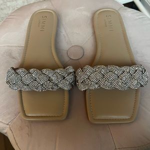 SIMMI London ASOS Rhinestone Sandals Size 8W